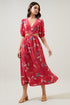 Sable Paisley Terranea Cut Out Midi Dress